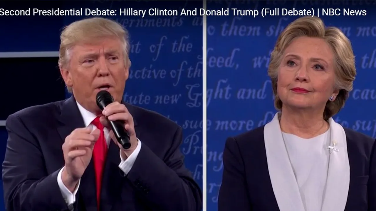 Hillary Clinton câştigă cea de-a doua dezbatere în alegerile electorale, potrivit sondajelor - VIDEO