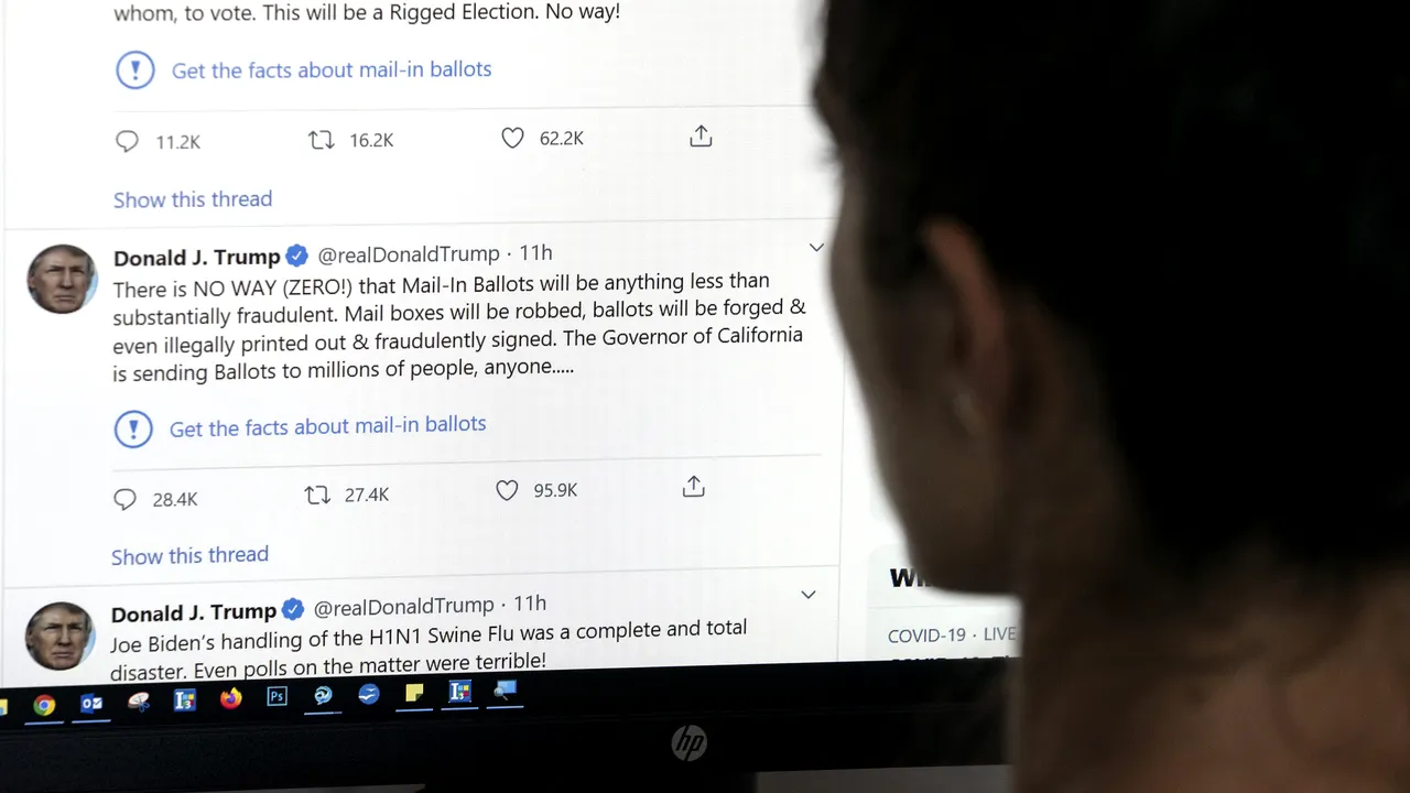 Donald Trump acuză Twitter că „se amestecă” în alegerile prezidenţiale după ce o postare a sa a fost semnalată ca „înşelătoare”