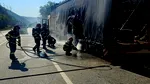 TIR în flăcări lângă Vama Porțile de Fier I