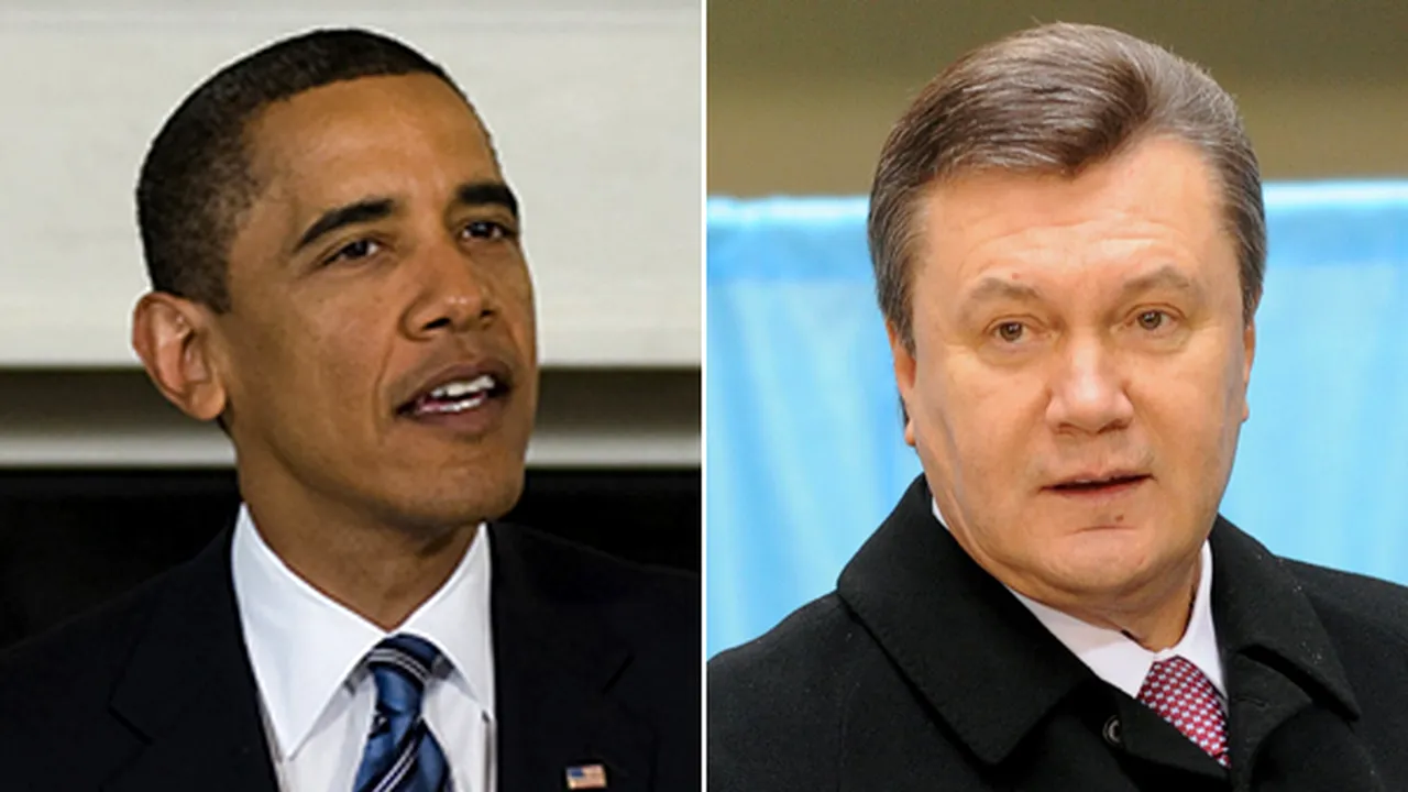 Barack Obama l-a felicitat pe preşedintele ales ucrainean, Viktor Ianukovici