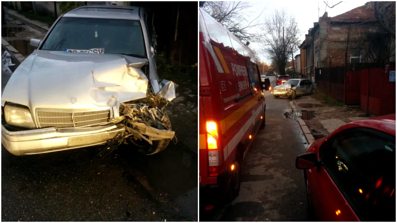 Un adolescent fără permis a provocat un accident rutier chiar lângă sediului Poliţiei Rutiere Craiova