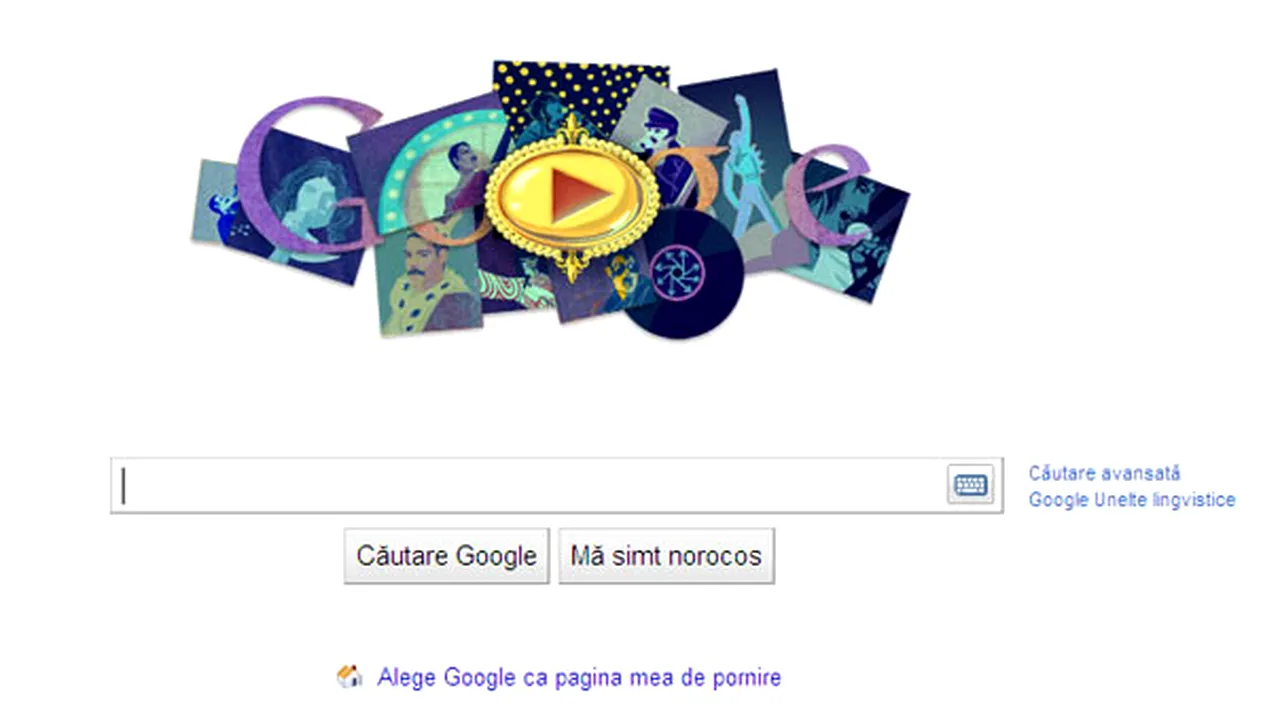 Freddie Mercury, omagiat de Google printr-un nou logo interactiv