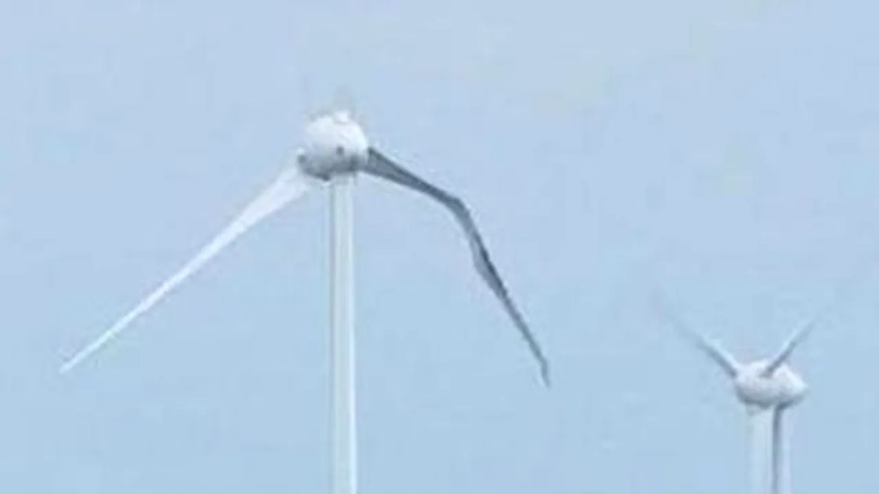 Presupus atac OZN asupra unei turbine eoliene din Marea Britanie