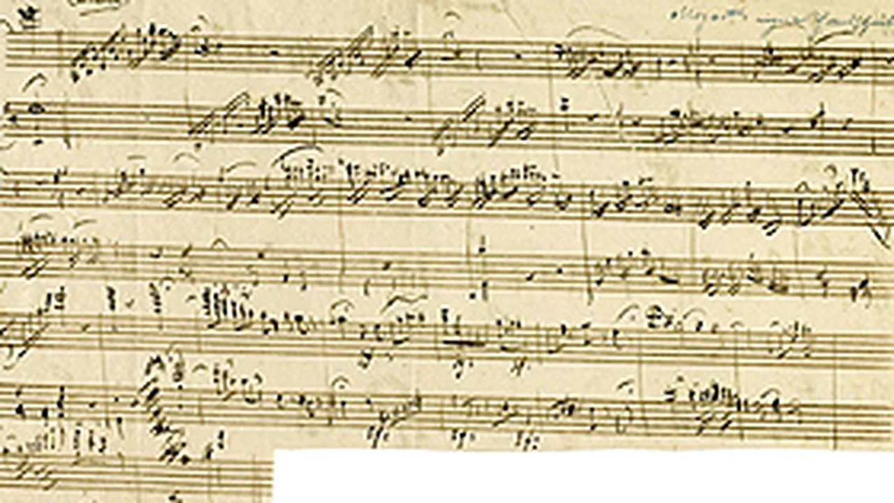 Un manuscris rar de Mozart, vândut la licitaţie pentru suma de 156.000 de euro