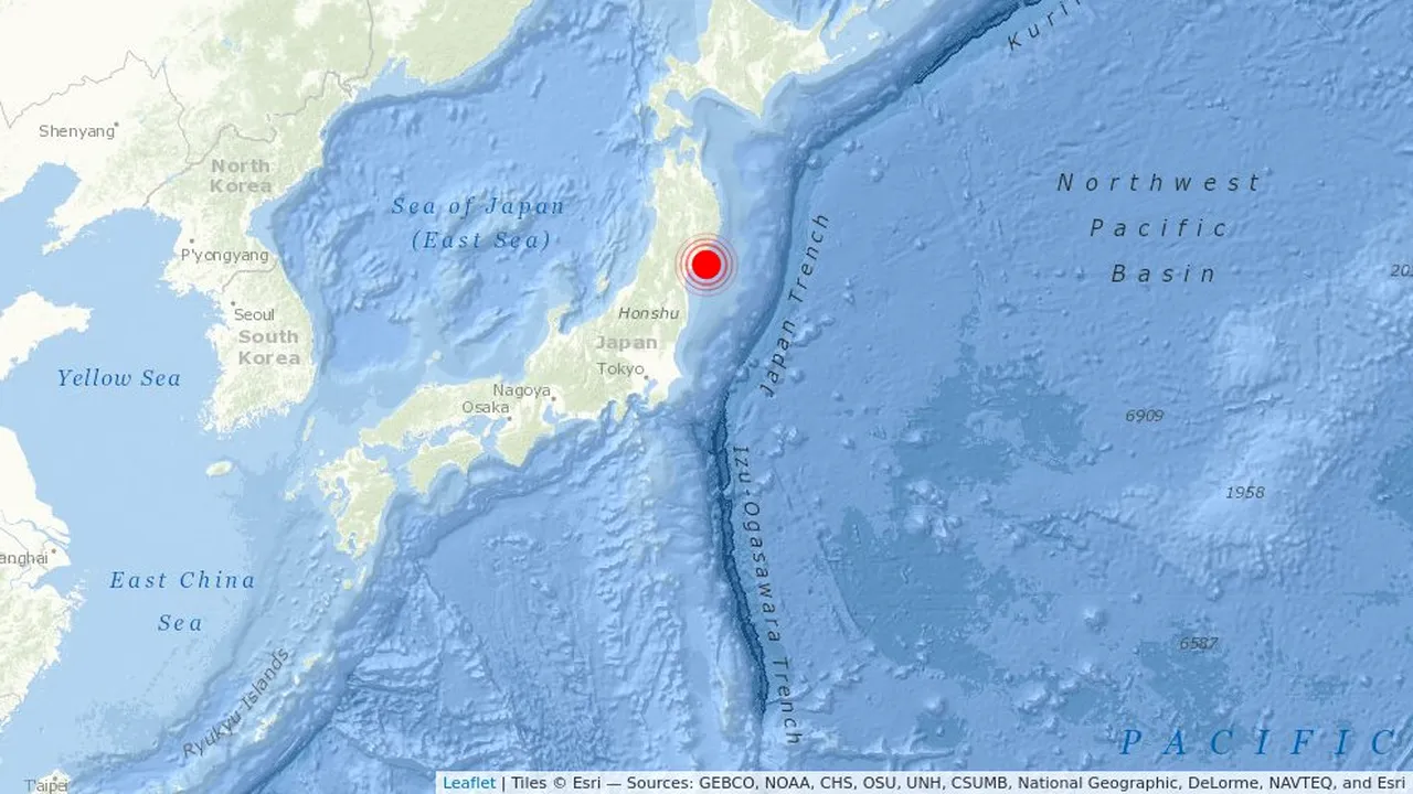 Cutremur în Japonia. A fost declanşată alerta de tsunami / Epicentrul a fost în ocean în zona Fukushima