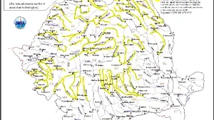 Avertizare hidrologică cod galben către 31 de prefecturi