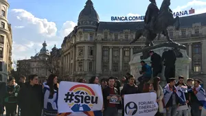Studenţii din Capitală participă la protestul #şîeu: Vrem o schimbare, vrem o viaţă mai bună | FOTO, VIDEO