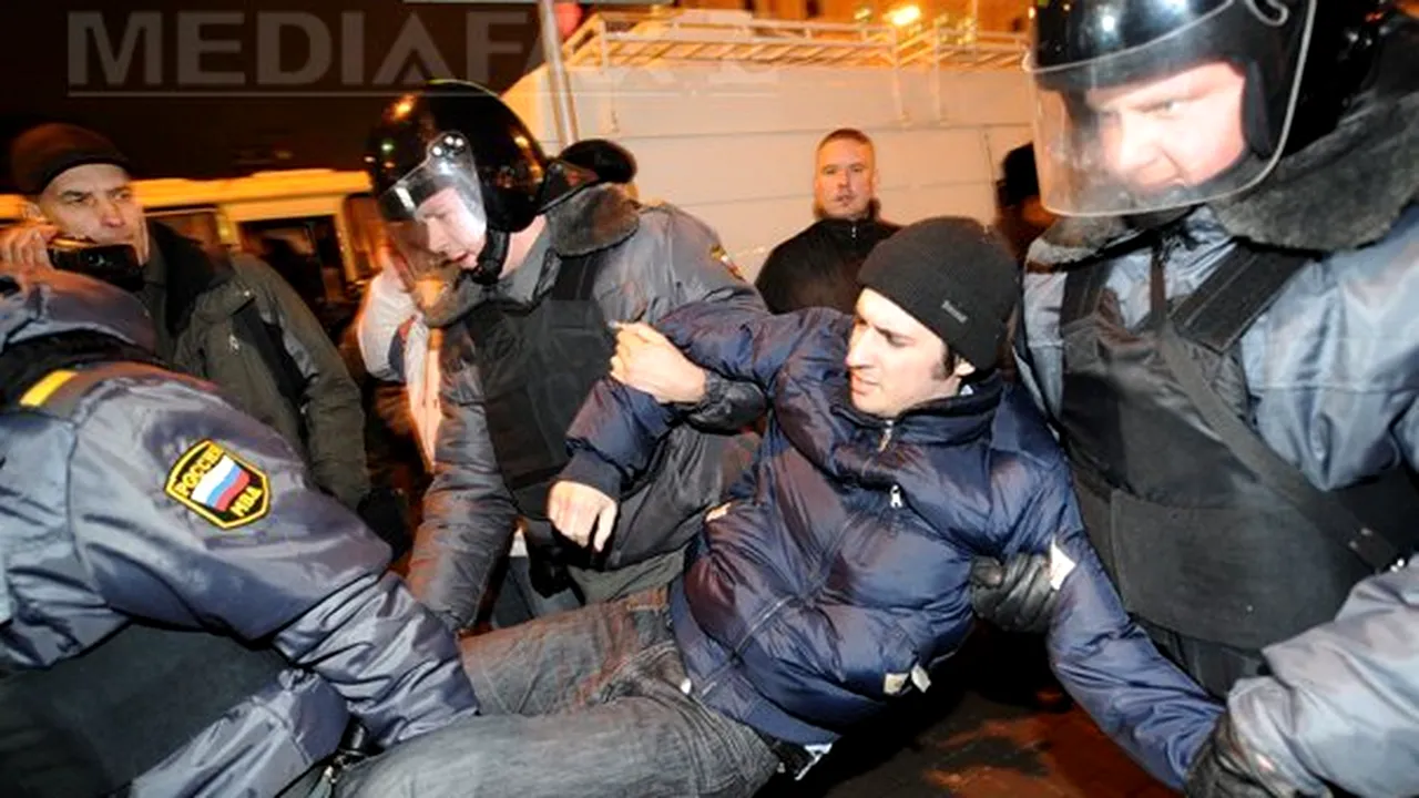 Manifestaţie anti-Putin la Moscova: Aproximativ 40 de persoane au fost reţinute 