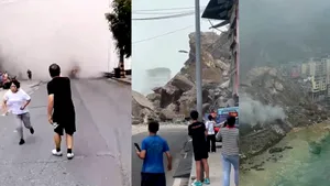 Groază într-un oraș din China: blocuri întregi, înghițite într-o alunecare de teren. Peste 1.000 de locuitori evacuați