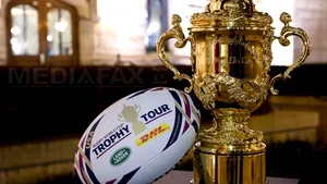 Trofeul Cupei Mondiale de rugby va fi expus în România