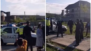 Beat, fără permis şi fără declaraţie. Urmărit de poliţie, bărbatul s-a ascuns în curtea unor ialomiţeni agresivi. „Ce stai cu pistolul în mână?” | VIDEO