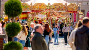 Distracție pentru toate vârstele la Târgul de Paști la Sibiu: mini-golf, panou de cățărare, karting
