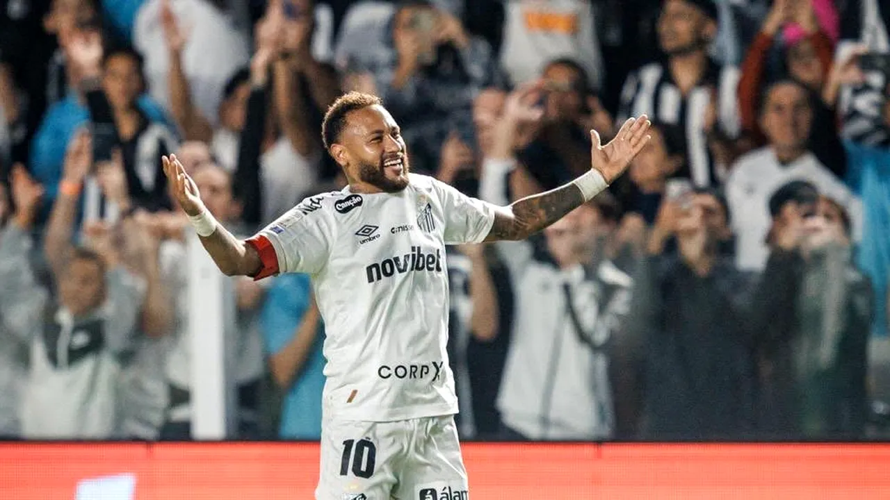 Neymar revine cu o dublă la primul meci după Cupa Mondială, dar Santos remizează. Aluzie la poker