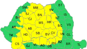 Atenţionare de cod galben pentru 26 de prefecturi