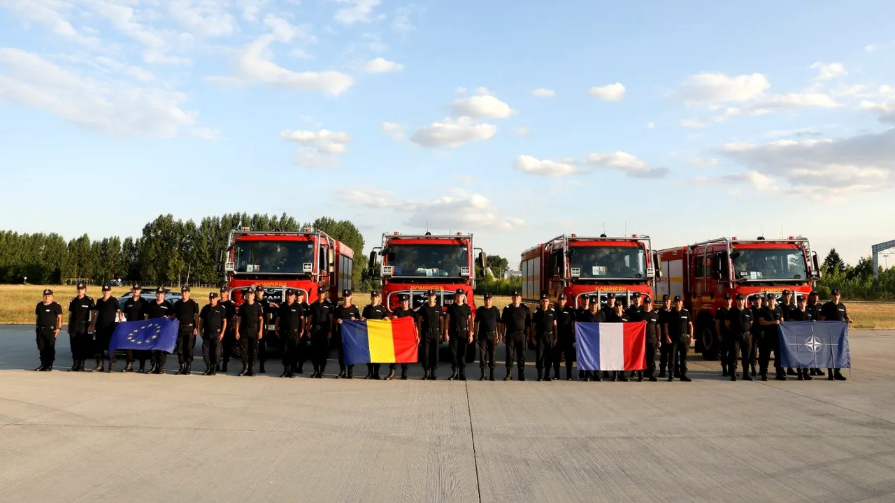 Pompierii români au efectuat prima misiune în Franţa