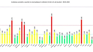CORONAVIRUS 9 ianuarie. Situaţia pe judeţe. Bucureştiul a înregistrat 666 de cazuri noi. LISTA COMPLETĂ