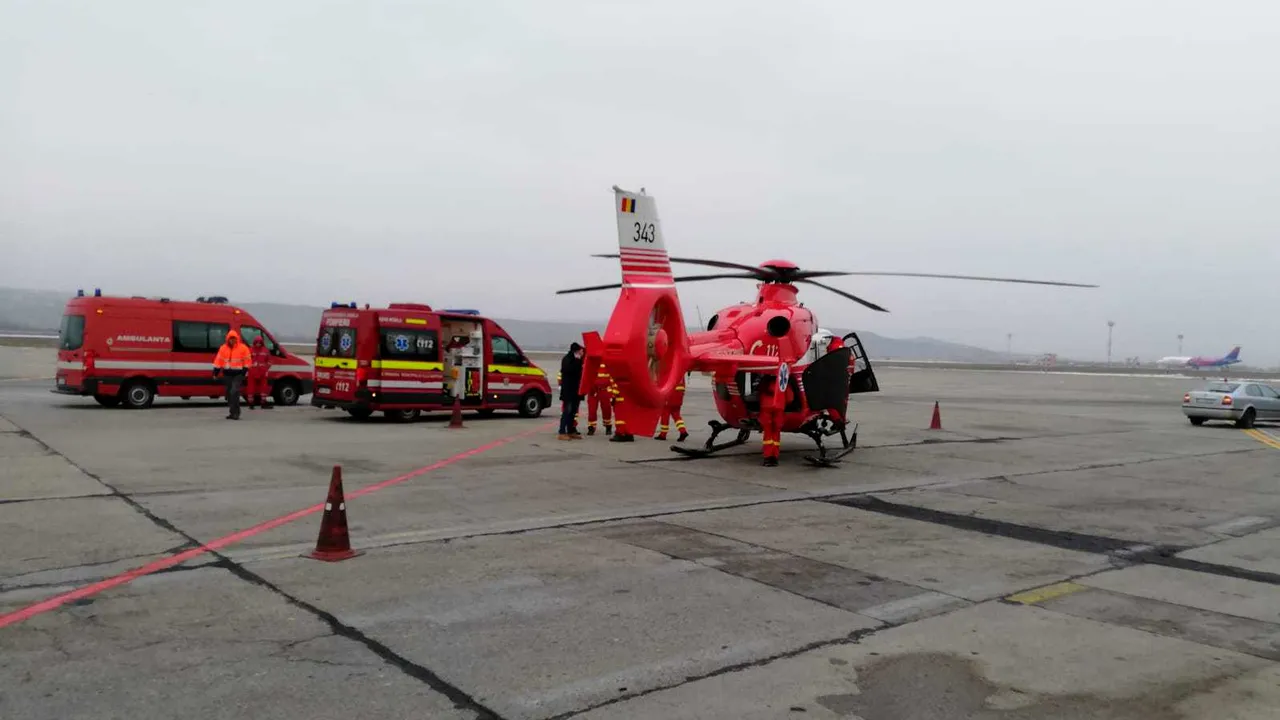 Platformă de aterizare a elicopterelor SMURD, amenajată în zona centrală a oraşului Cluj-Napoca