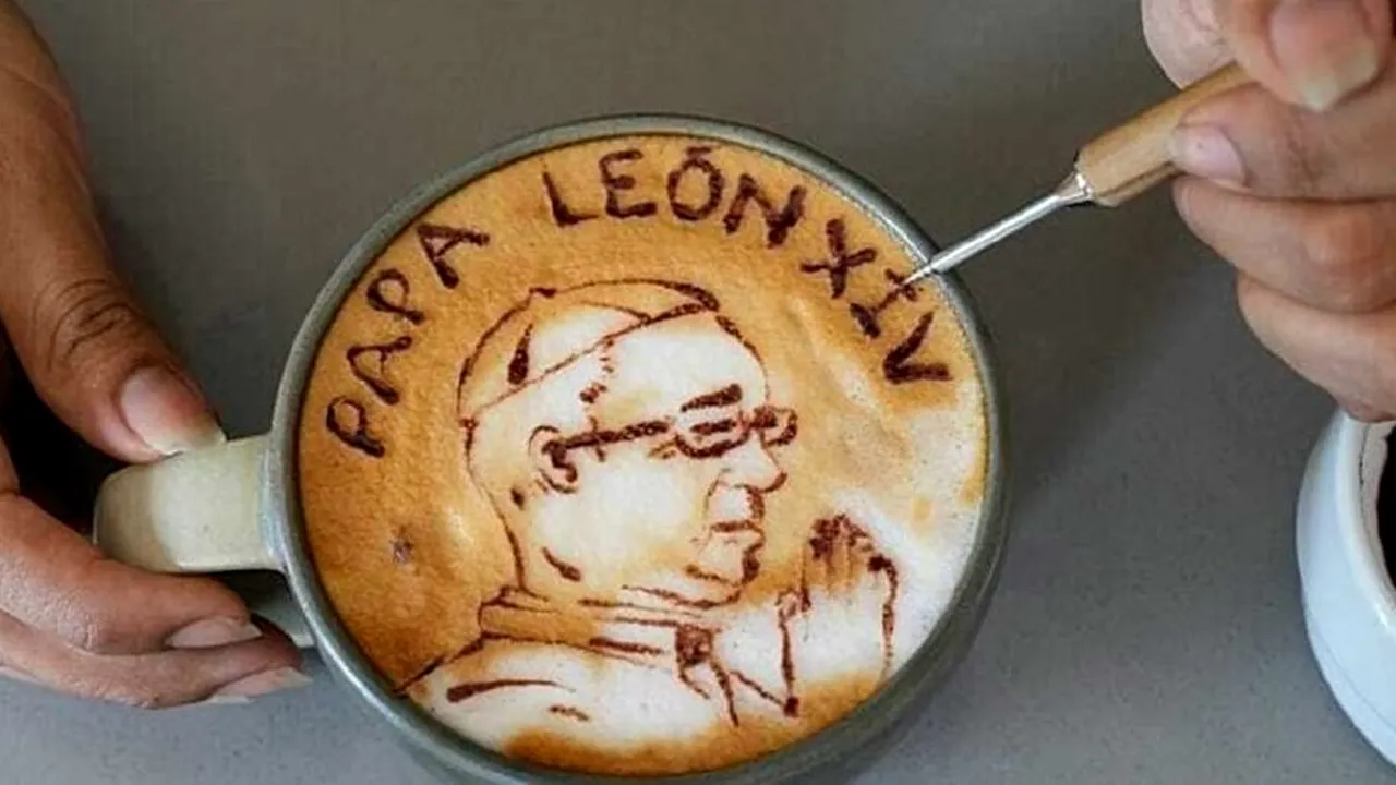 Portretul Papei Leon, pe cafea. Cum va fi întâmpinat Suveranul Pontif în America Latină