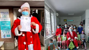 „Moş Crăciun” s-a vaccinat cu doza booster la Centrul de la „Marius Nasta”