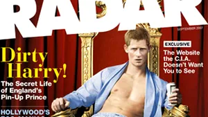 Prinţul Harry în lenjerie intimă pe tronul britanic