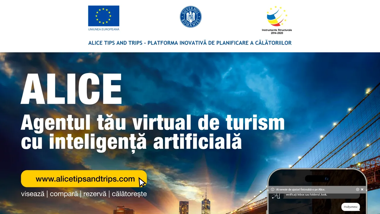 Alice Tips and Trips revoluţionează turismul cu ajutorul Inteligenţei Artificiale