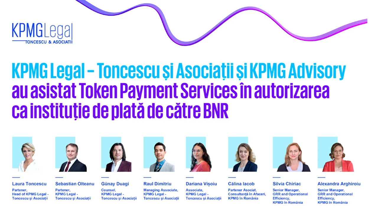 KPMG Legal – Toncescu şi Asociaţii împreună cu KPMG Advisory au asistat Token Payment Services