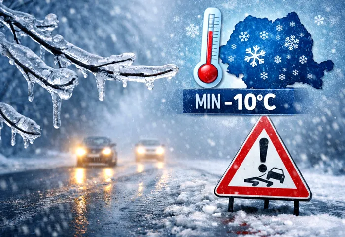 METEO ANM: Ger persistent și risc de polei în România. Temperaturile vor fi sub 0°C în majoritatea regiunilor