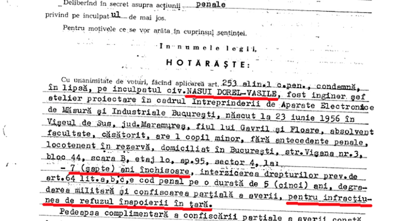 Ministrul Nasui a publicat sentinţele de condamnare la închisoare de către securişti a rudelor sale