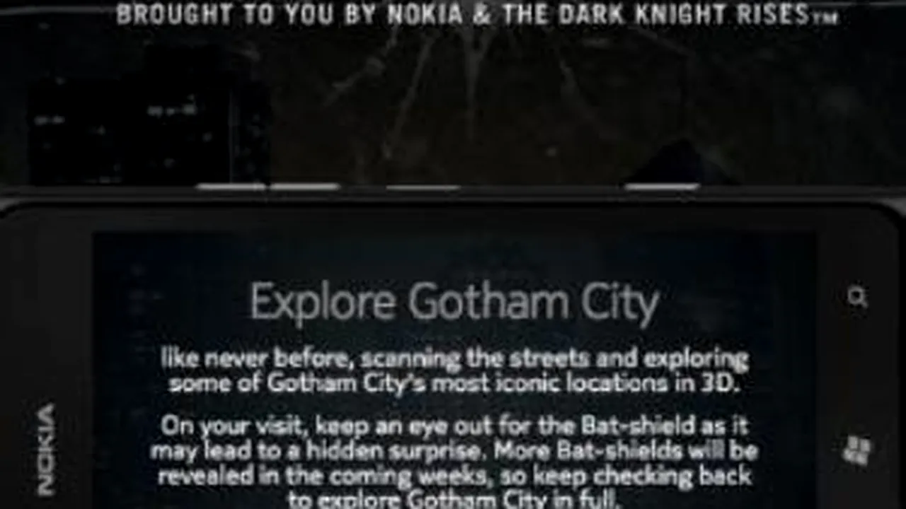 Nokia a creat o aplicaţie 3D care permite vizitarea oraşului Gotham din franciza 