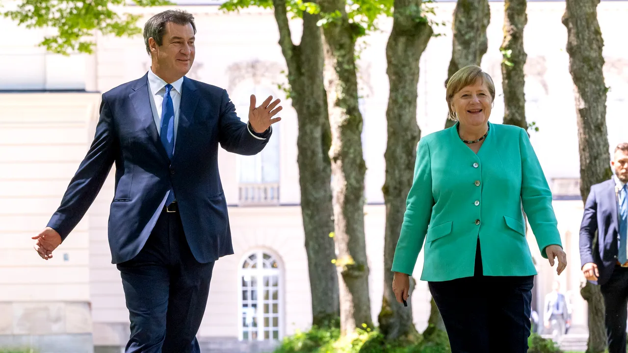 Angela Merkel îşi pregăteşte succesorul? Cancelarul Germaniei s-a întâlnit ieri cu bavarezul Markus Söder