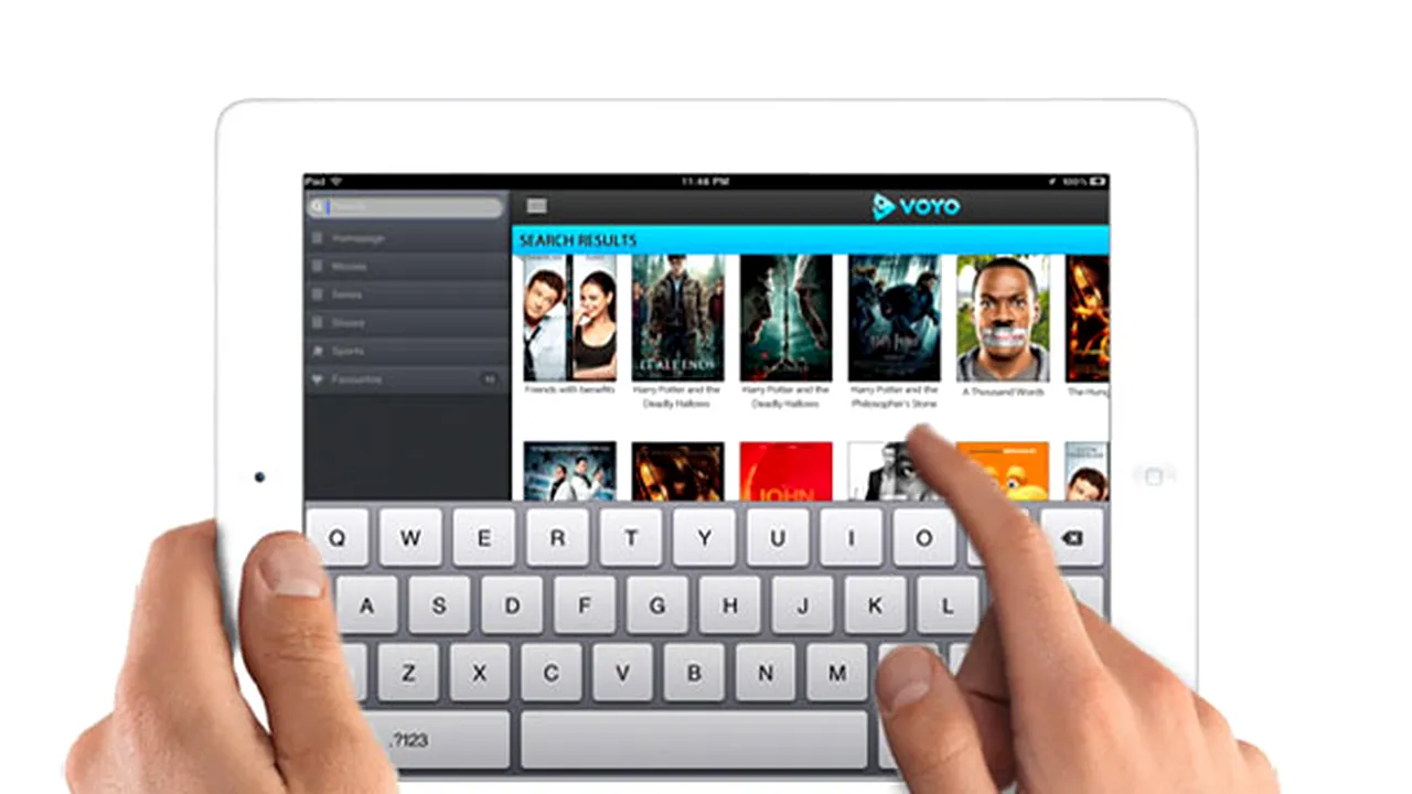 Voyo.ro se poate vedea acum şi pe iPad