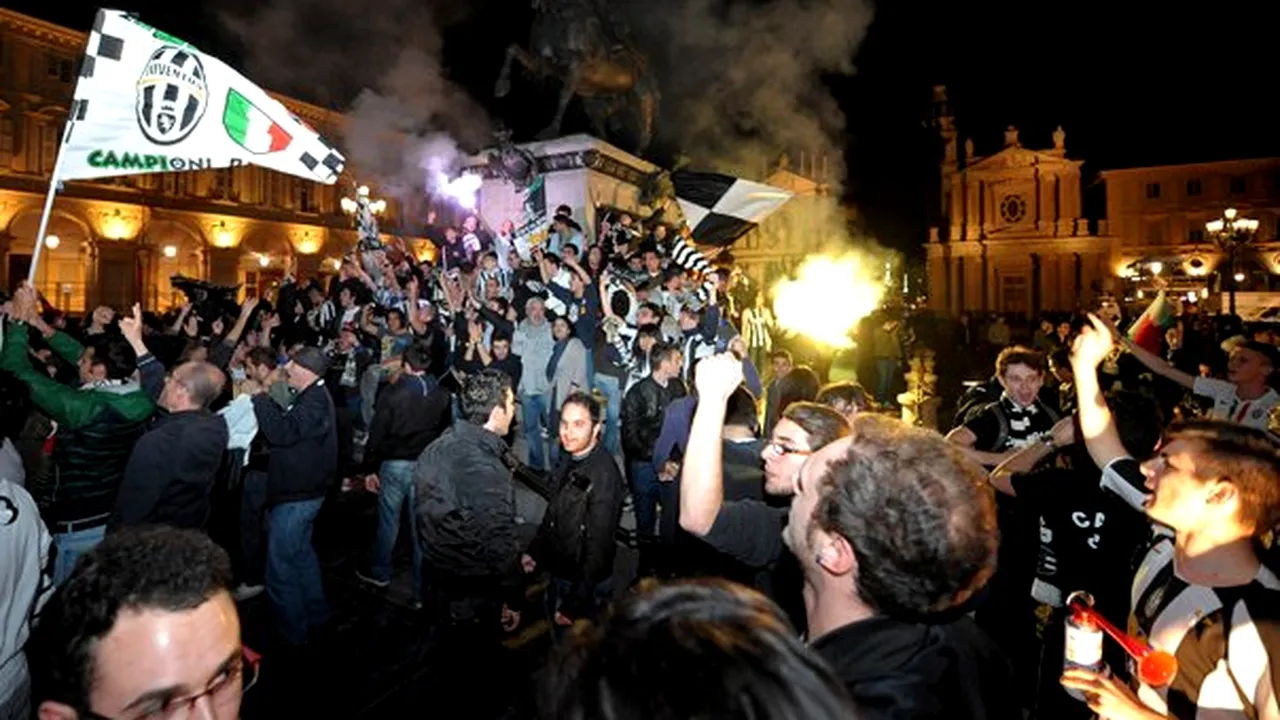 Juventus a câştigat campionatul Italiei, după victoria din meciul cu Cagliari şi înfrângerea Milanului din derbiul cu Inter