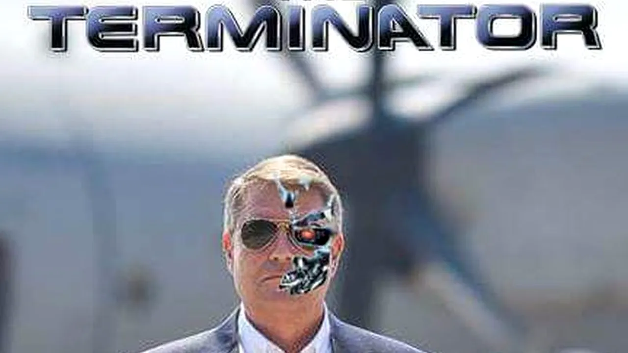 „Terminator” Iohannis. Cele mai reuşite parodii după apariţia preşedintelui la baza Kogălniceanu. GALERIE FOTO