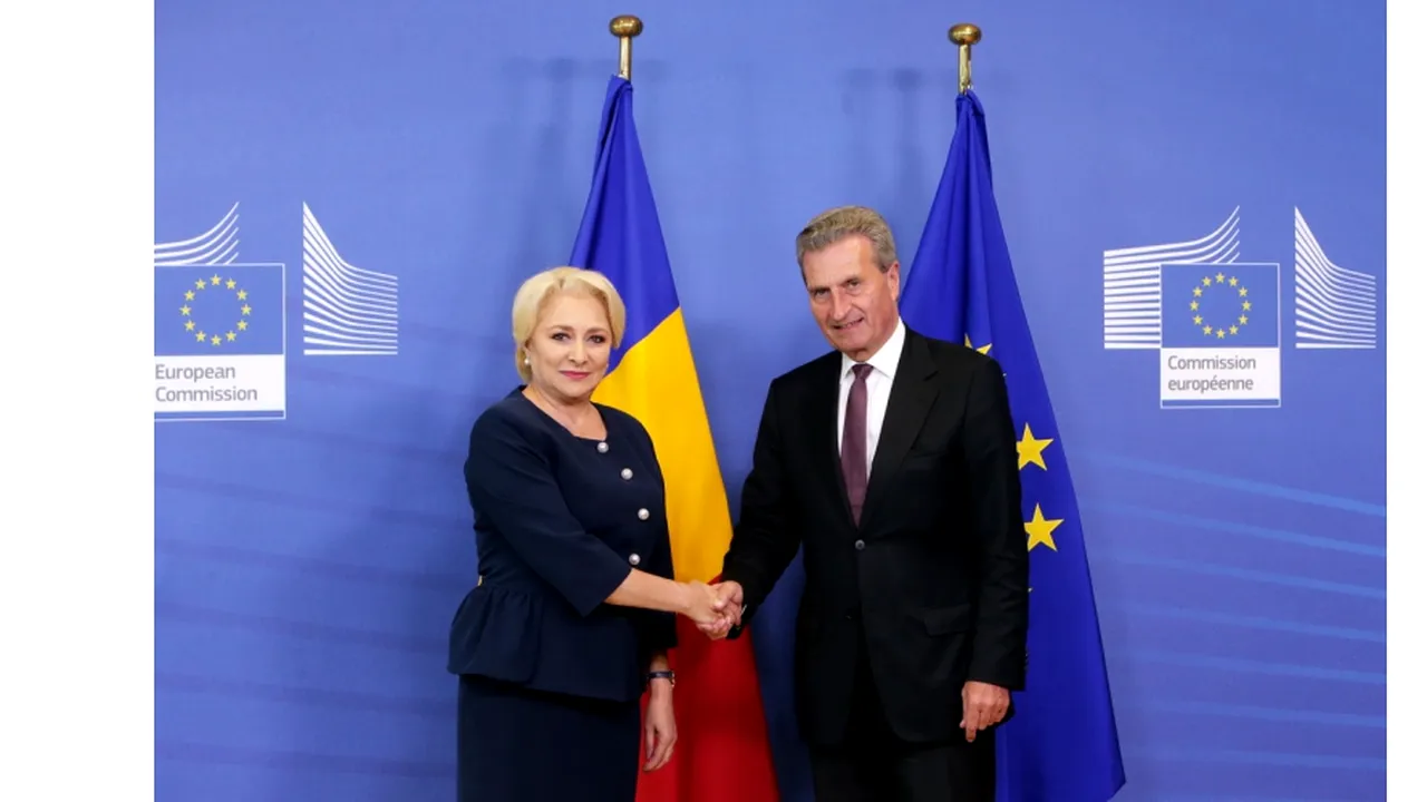 Premierul Dăncilă a avut discuţii la Bruxelles cu comisarul european pentru buget, Günther Oettinger