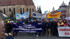Protest al sindicaliştilor BNS faţă de 