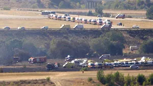 Înregistrare video a accidentului aviatic de la Madrid, postată pe Internet