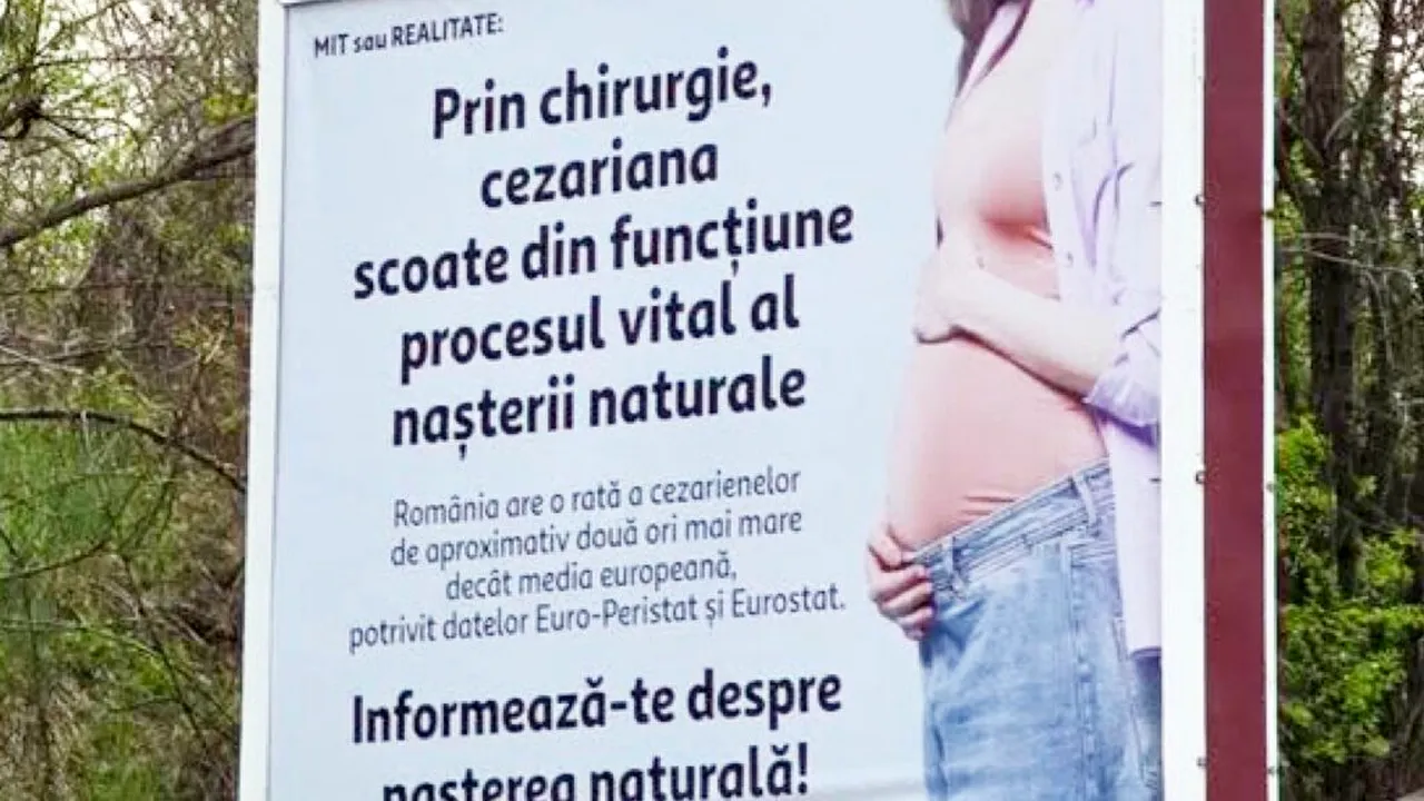 Diana Buzoianu reclamă panourile despre cezariană la ANPC și la primăriile din București