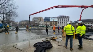 Stadiul lucrărilor la Planșeul Unirii: A patra secțiune a noii plăcu de beton a fost turnată