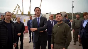 Zelenski şi Rutte au vizitat Portul Odesa de la Marea Neagră