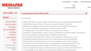Mediafax reuneşte toate serviciile pentru mass-media pe site-ul www.news.mediafax.biz