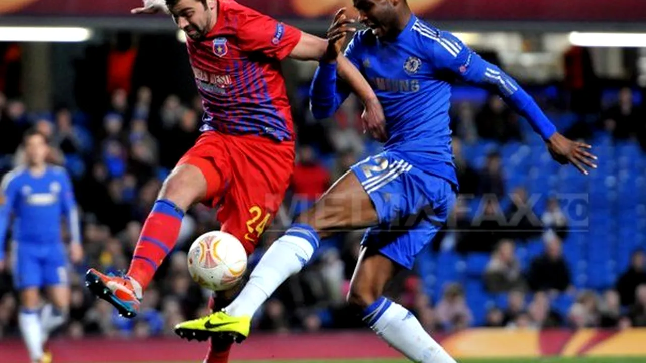 CHELSEA - STEAUA. Steaua a fost învinsă de Chelsea, scor 3-1, şi a ratat calificarea în sferturile Ligii Europa - FOTO