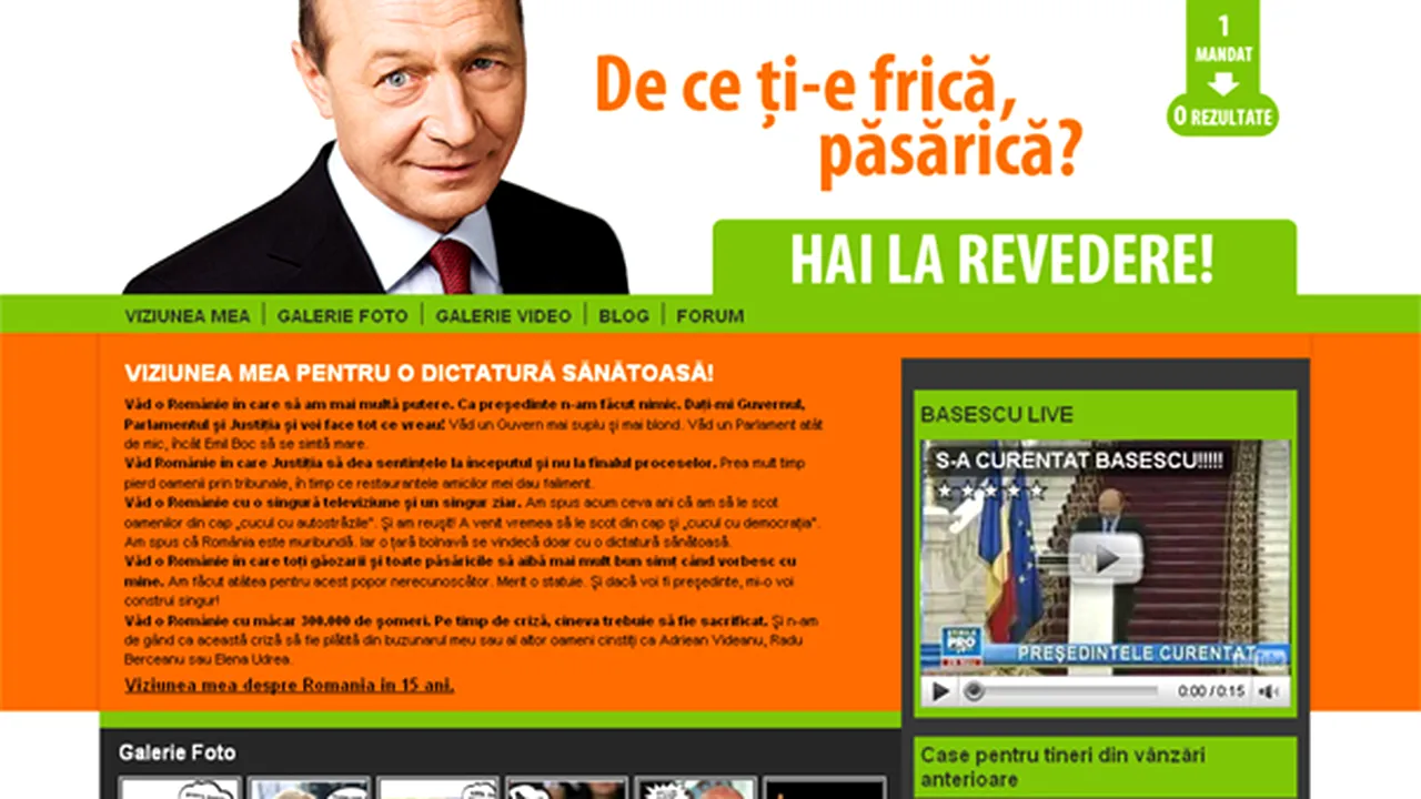 Site-ul basescu.ro a fost clonat: 