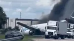 Un avion cargo al Amazon a luat foc după ce a depășit pista aeroportului din Miami