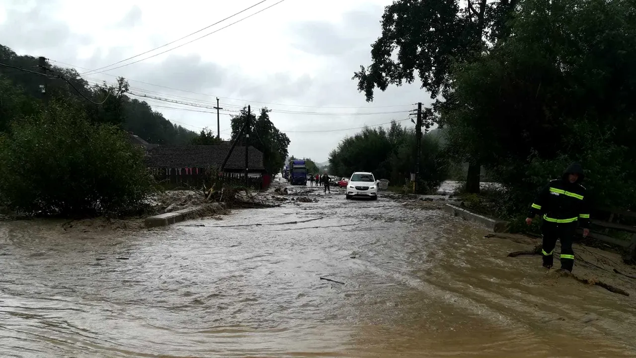 INUNDAŢII în Neamţ: Văcarul unui sat a murit după ce a fost luat de viitură | FOTO