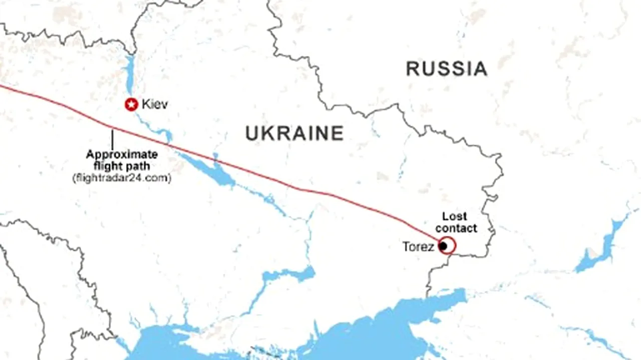 Malaysia Airlines: Avionul doborât s-a aflat tot timpul în spaţiul aerian aprobat
