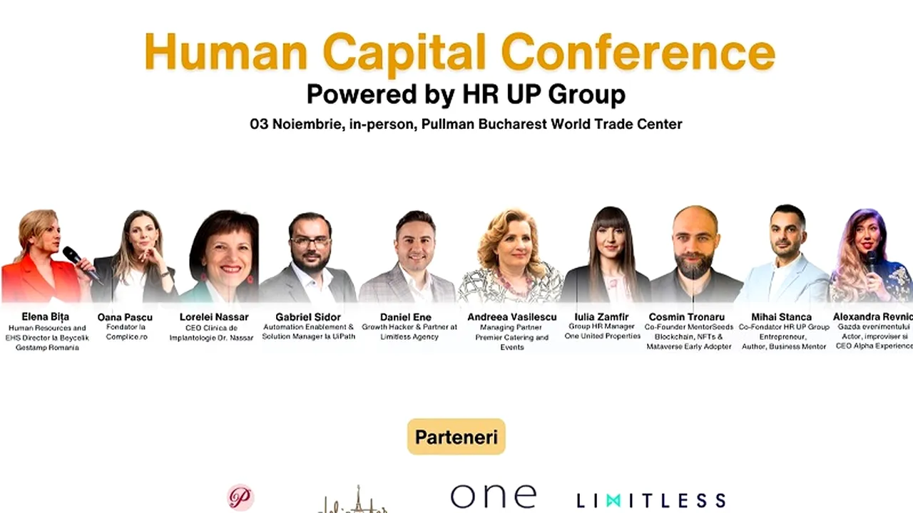 Human Capital Conference incepe pe 3 noiembrie 