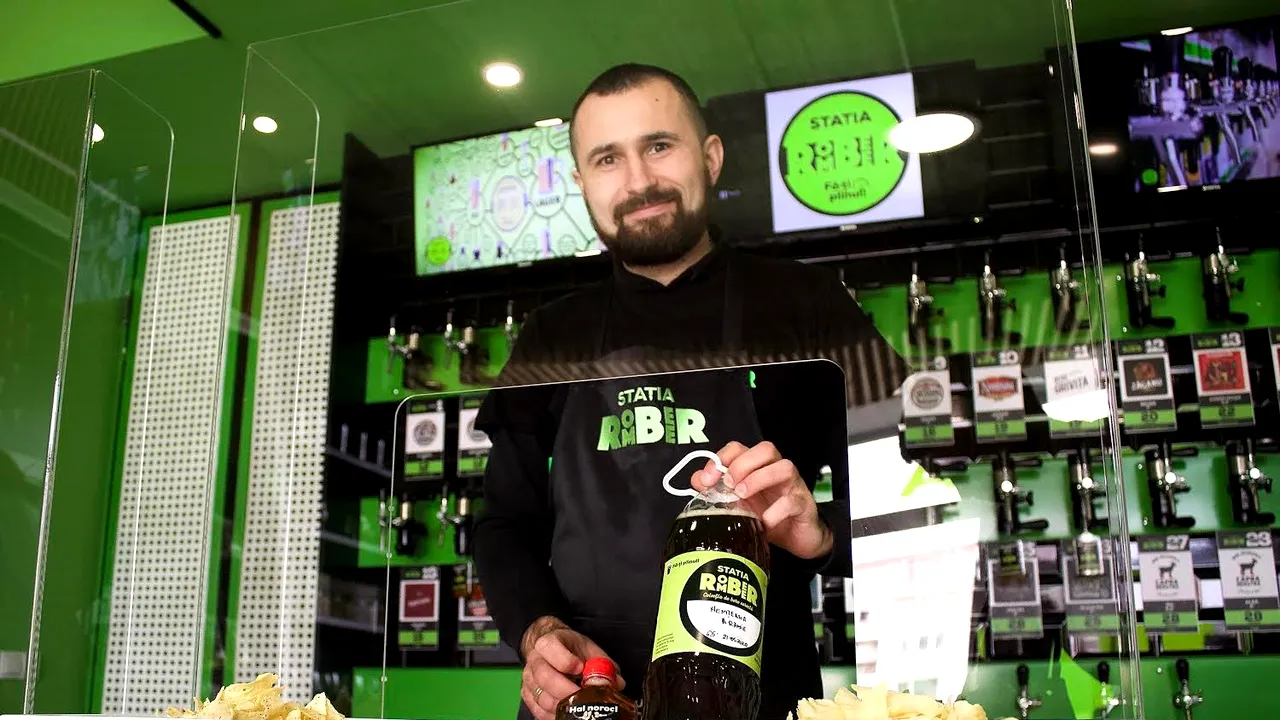 Magazinul de bere „vie”. Alimentezi cât vrei şi iei berea acasă