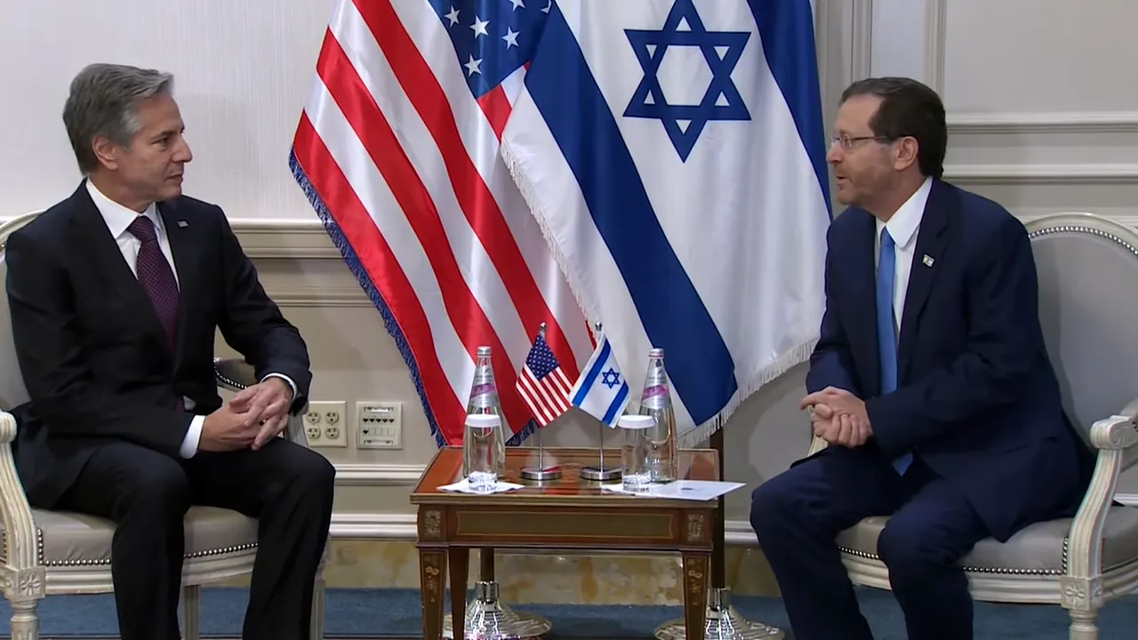 Antony Blinken s-a întâlnit cu preşedintele Israelului. Cei doi au discutat despre implicarea Iranului în conflictul ruso-ucrainean 