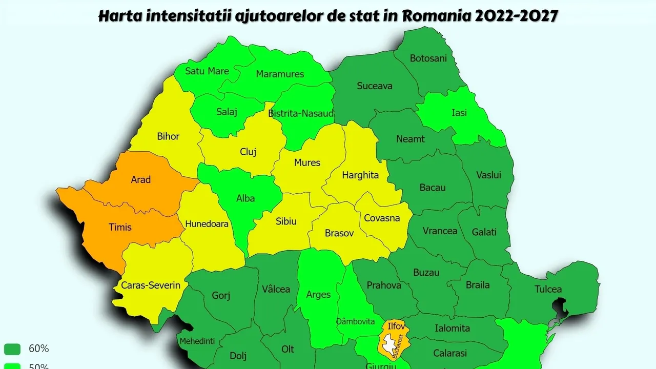 Analiză REI - Harta intensităţilor de finanţare nerambursabilă 