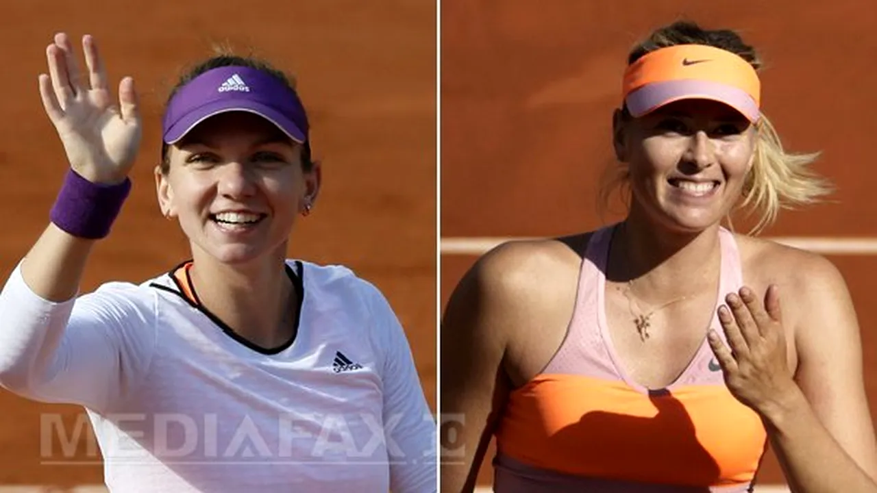 AFP: Finala Şarapova - Halep, experienţa în faţa revelaţiei